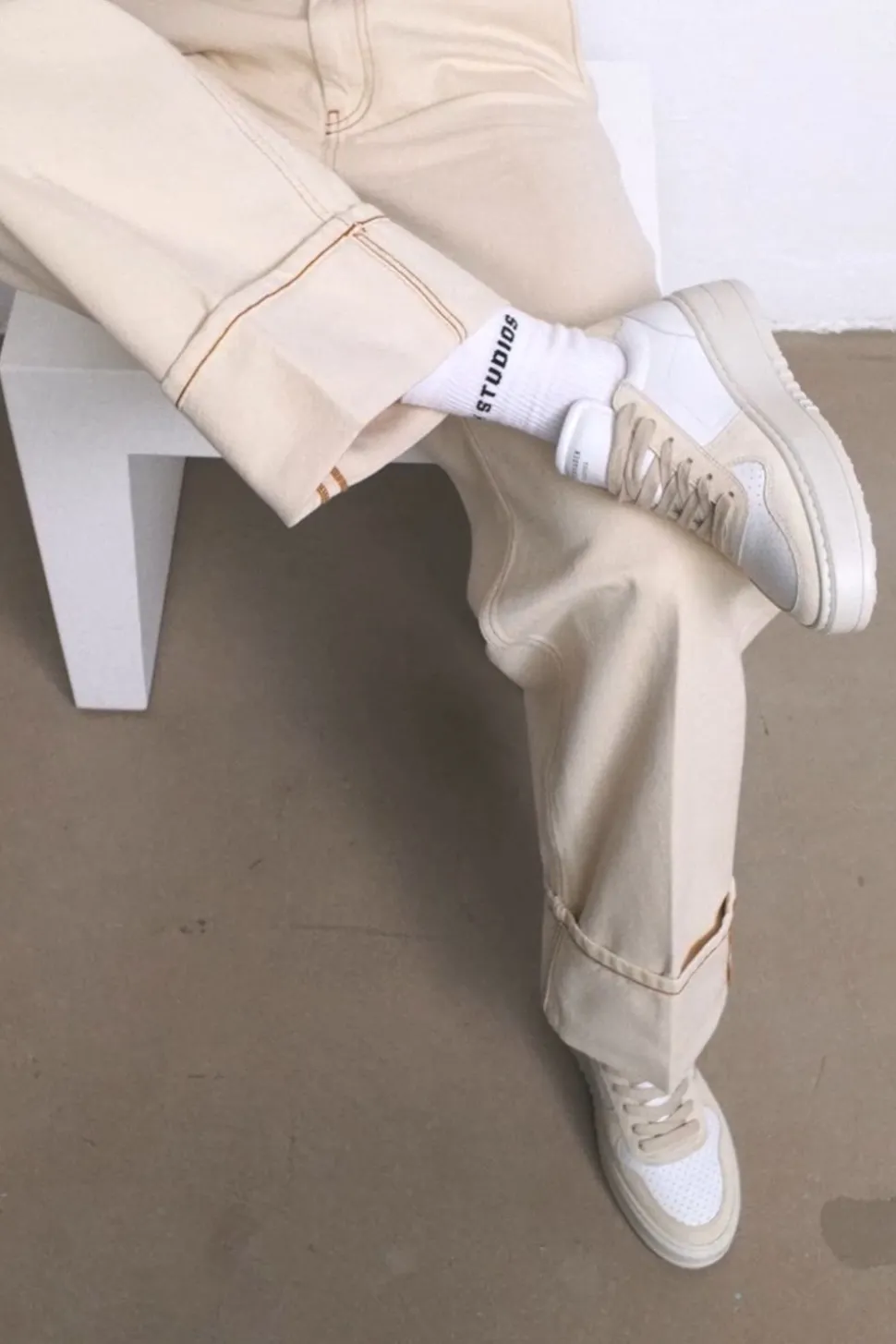 cph_leather_mix_2-36.webp COPENHAGEN STUDIOS Cph77 Leather Mix^Dames Sneakers